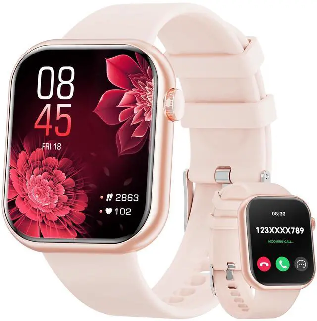 Main image of Smart Watch (Answer/Make Call) 1.85inch Fitness Tracker, DIY Dials/Pedometer/Calories/Multiple Sport Modes/Voice Assistant, Smart Watches for Men Women Android iOS Phones