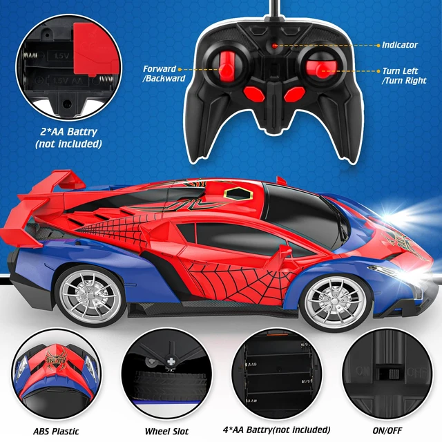 Alt view image 3 of 7 - Growsland Remote Control Car for Kids, RC Cars for Boys Kids 1:18 Electric Vehicle Toy Car Hobby Racing Car Toys with Lights & Controller, Birthday Gift for 3 4 5 6 7 8 9 Year Old Boys Girls