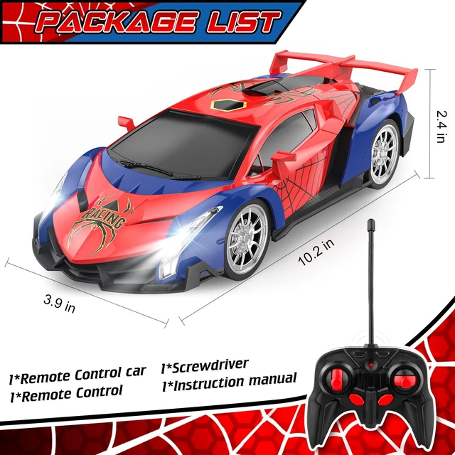 Alt view image 6 of 7 - Growsland Remote Control Car for Kids, RC Cars for Boys Kids 1:18 Electric Vehicle Toy Car Hobby Racing Car Toys with Lights & Controller, Birthday Gift for 3 4 5 6 7 8 9 Year Old Boys Girls