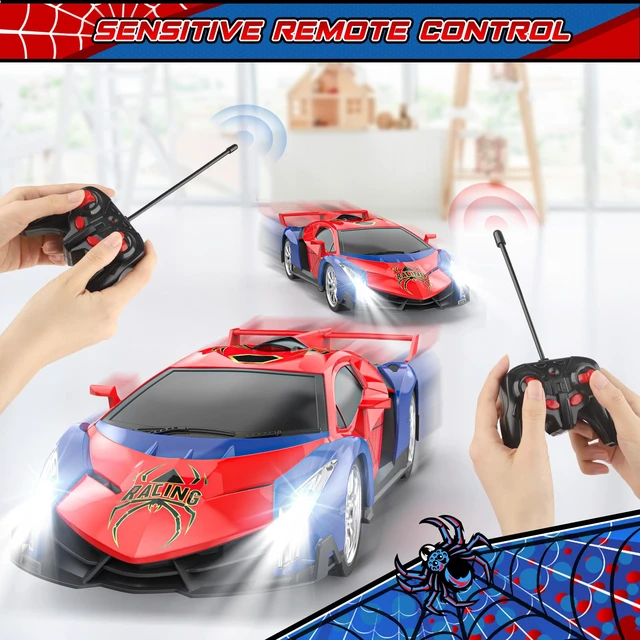 Alt view image 5 of 7 - Growsland Remote Control Car for Kids, RC Cars for Boys Kids 1:18 Electric Vehicle Toy Car Hobby Racing Car Toys with Lights & Controller, Birthday Gift for 3 4 5 6 7 8 9 Year Old Boys Girls