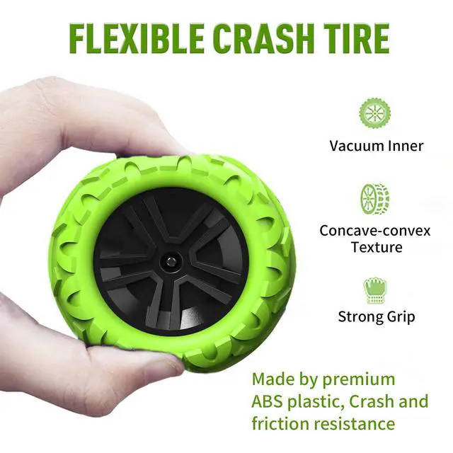 Alt view image 5 of 7 - Remote Control Car Boy with Headlight, Hobby RC Car Stunt Kids Toy Gift for Boys Girls 6+ Years, Electric 4WD 2.4Ghz Double Side Rotating Race Vehicle 360° Flips Offroad Birthday Xmas