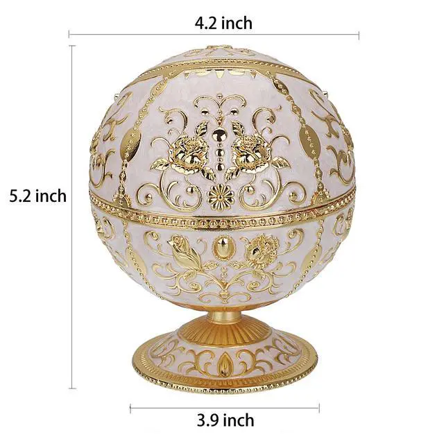 Alt view image 3 of 7 - Windproof Ashtray with Lid for Cigarettes Metal Portable Cigar Ashtray Odor Eliminator for Indoor outdoor Hand Stamped Rose Pattern with Sparkle Fancy Gift for Men Women(Jade white-Gold Rose)
