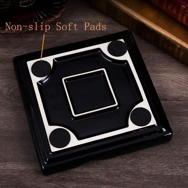 Alt view image 4 of 7 - Cigar Ashtray Large Ceramic Cigarettes Ash Tray Black Cigars Ashtrays for Men travel, Indoor, Outdoor, Patio, Home, Office, Gift