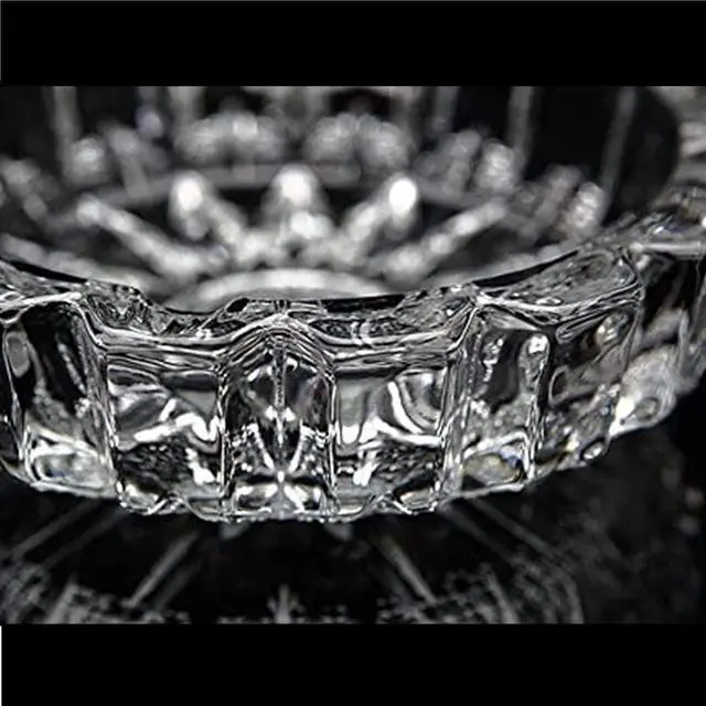 Alt view image 4 of 4 - 3 Pack Round Heavy Duty Glass Smoking Ashtray for Indoor and Outdoor Home Office Tabletop Decoration 4.8" Diameter, Set of 3