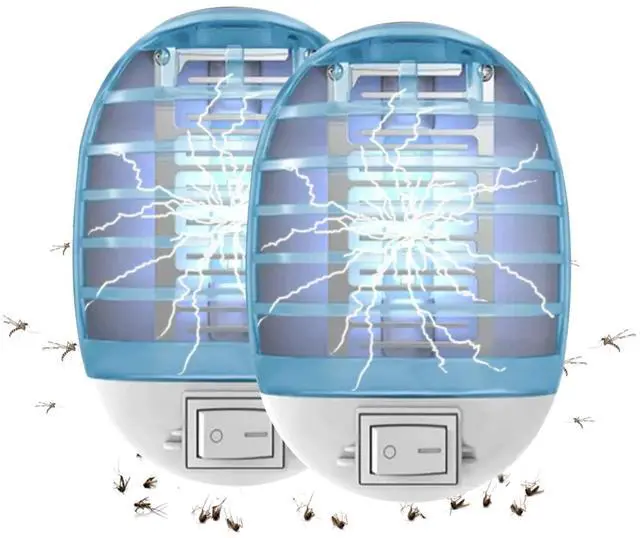 Main image of Bug Zapper Indoor,Fly Traps,Flying Insects,Electronic Insect Killer Fly Insect Trap Plug-in Mosquitoes Killer Mosquito Zapper with Blue Lights for Living Room,Kitchen,Bedroom (2Packs)