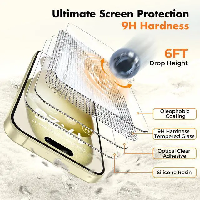 Alt view image 4 of 7 - 2-Pack Screen Protector for Tempered Glass
