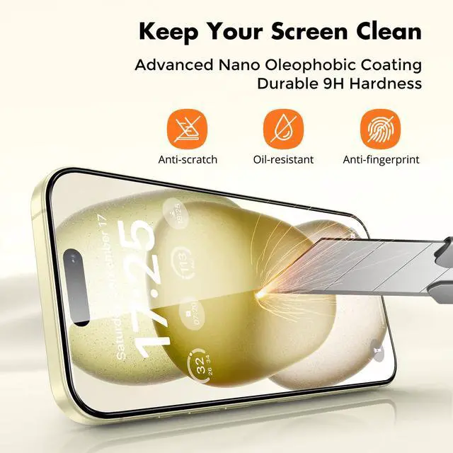 Alt view image 5 of 7 - 2-Pack Screen Protector for Tempered Glass