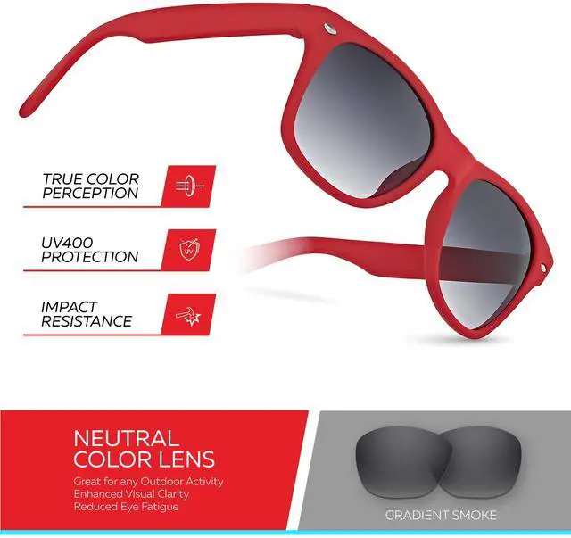 Alt view image 3 of 6 - Kids Sunglasses for Boys Girls Age 3-12 - Shatterproof Rubberized Frame UV400 Toddler Children Sun Glasses