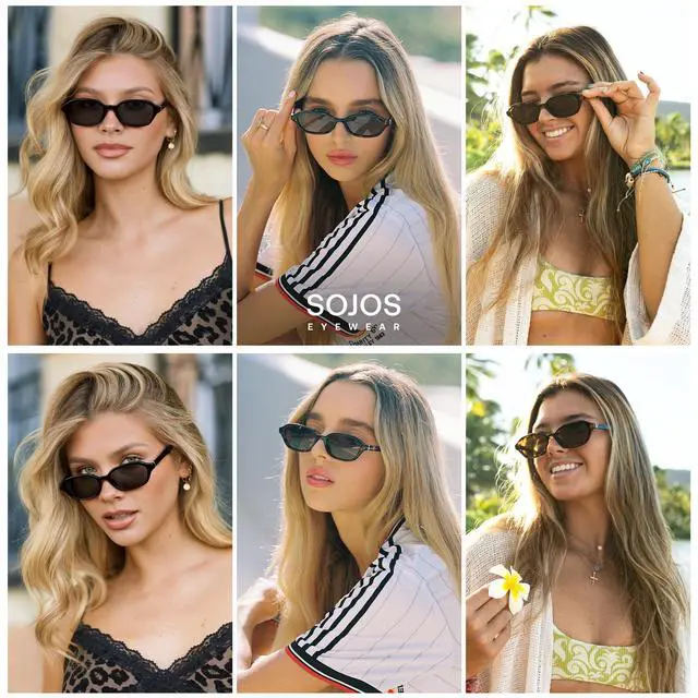 Alt view image 3 of 5 - Retro Rectangle Polarized Sunglasses for Women Men SJ2629