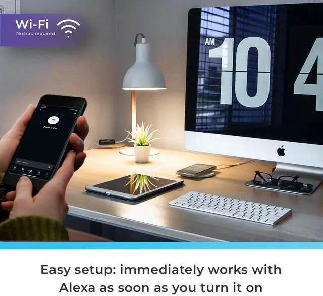 Alt view image 4 of 7 - 50589 Color-Changing A19 LED Smart Light Bulb, 2.4 GHz Wi-Fi, 60W Equivalent 800LM, Works with Alexa Only, 1-Pack