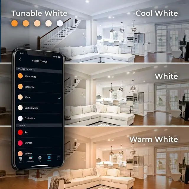 Alt view image 6 of 7 - 50589 Color-Changing A19 LED Smart Light Bulb, 2.4 GHz Wi-Fi, 60W Equivalent 800LM, Works with Alexa Only, 1-Pack