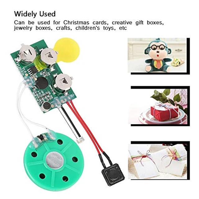 Alt view image 2 of 7 - DIY Greeting Card Chip, 60 Seconds Music Sound Audio Voice Recording Module Device Chip Recordable Sound Chip for Christmas Cards, Creative Gift Boxes, Jewelry Boxes, Crafts, Children's Toys