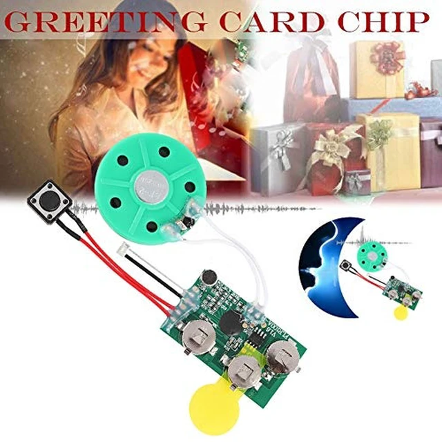 Alt view image 4 of 7 - DIY Greeting Card Chip, 60 Seconds Music Sound Audio Voice Recording Module Device Chip Recordable Sound Chip for Christmas Cards, Creative Gift Boxes, Jewelry Boxes, Crafts, Children's Toys
