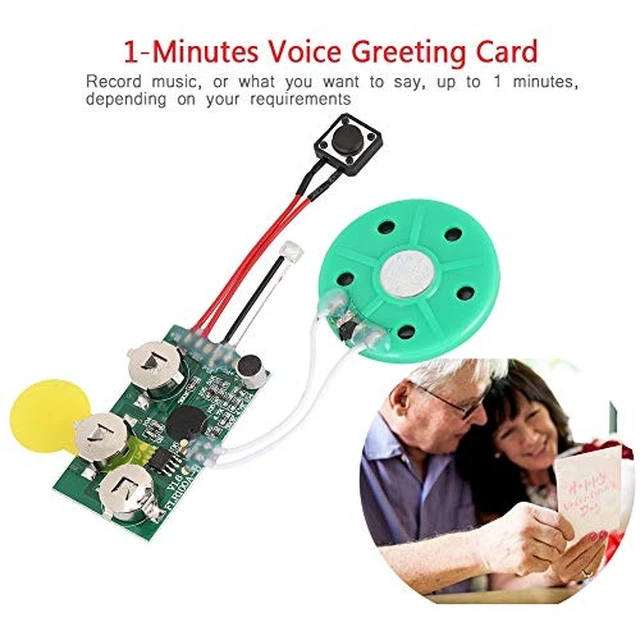 Alt view image 5 of 7 - DIY Greeting Card Chip, 60 Seconds Music Sound Audio Voice Recording Module Device Chip Recordable Sound Chip for Christmas Cards, Creative Gift Boxes, Jewelry Boxes, Crafts, Children's Toys