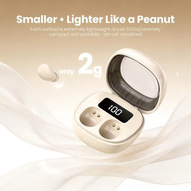 Alt view image 4 of 7 - Smallest Wireless Bluetooth Invisible Earbuds - Low Profile, Micro, Discreet Mini Earbuds for Small Ear Canals - Spy Earpiece