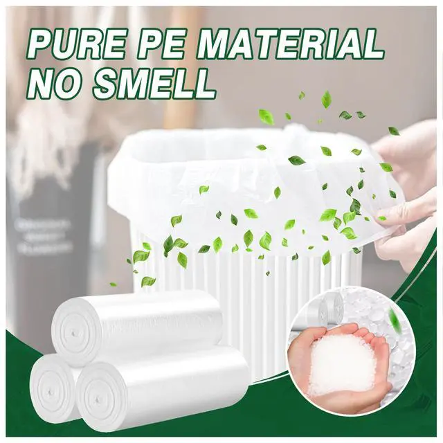 Alt view image 7 of 7 - 120 Counts 1.6 Gallon Small Trash Bags, Mini Garbage Bags, Fit 1.2-2 Gal, 4.5-8 Liter, Bathroom White Trash Can Bin Liners for Home Office Bathroom Bedroom