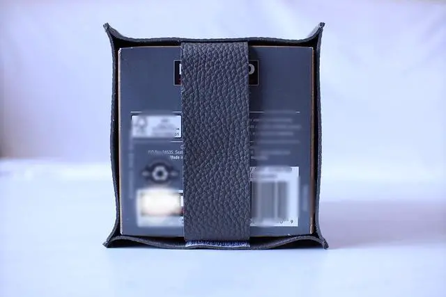 Alt view image 4 of 6 - Tissue Box Cover Holder, Square with Bottom Belt by Carrot's Den - PU Leather Decorative Organizer for Tabletop, Bathroom, Car, Office | Pure White