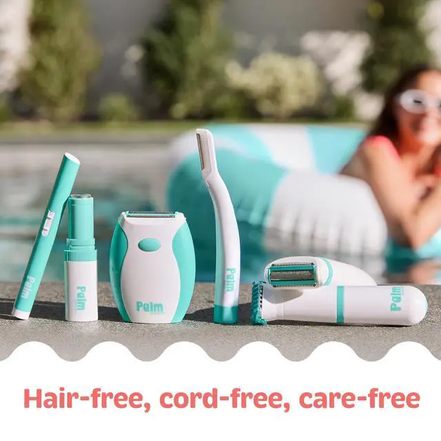 Alt view image 7 of 7 - Facial Hair Remover for Women Portable Lipstick-Sized Shaver with Built-in LED Light Painless Dual-Track Rotary Blade for Upper Lip, Cheeks, and Forehead AA Battery Powered