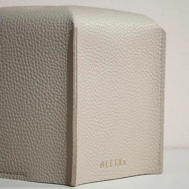 Alt view image 4 of 5 - Square Tissue Box Cover - Aesthetic Desk Decor for Room, Home & Office - Tissues Cube Boxes Holder - Light Taupe