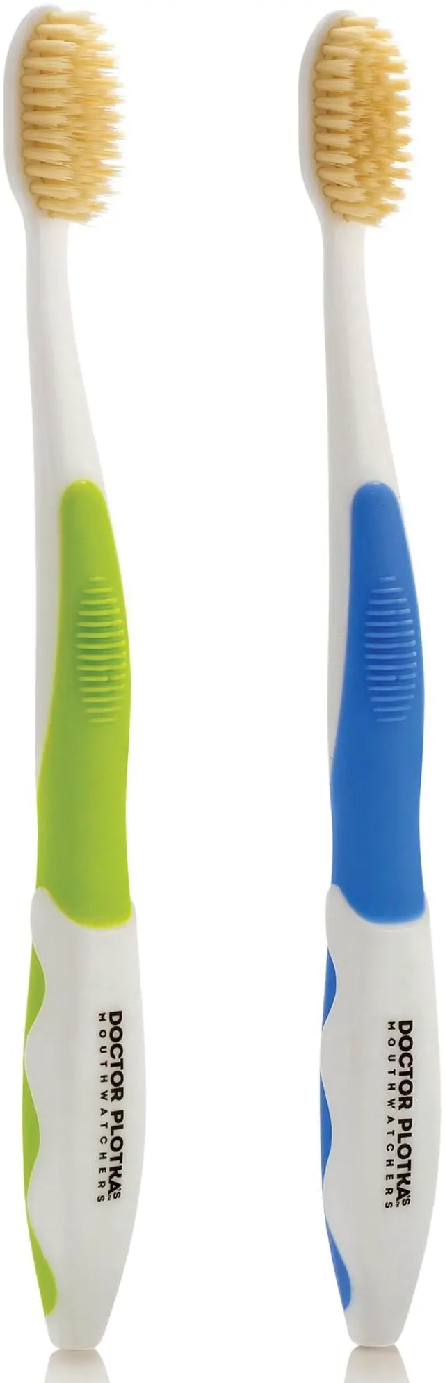 Main image of Soft Flossing Manual Toothbrush for Adults, 2 Pack, Ultra Clean, Good for Sensitive Teeth and Gums, By Dr. Plotka's, Colors May Vary