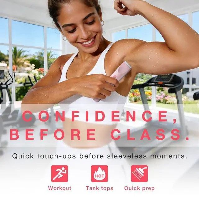 Alt view image 4 of 7 - Bikini Trimmer Electric Razors for Women, Personal Shaver for Pubic Hair, Bikini Line, Legs, Underarms & Face, USB-C Rechargeable, Gentle on Sensitive Skin, Rinsable, Gift, Petal Pink