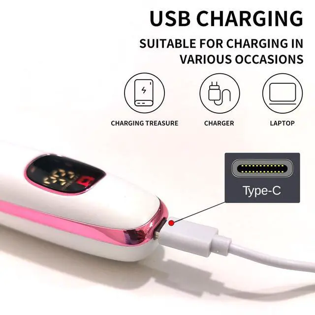 Alt view image 6 of 6 - Electric Razors for Women, Bikini Trimmer for Women 5 in 1 Body Shaver for Nose Hair Face Eyebrow Arms Legs Armpit Underarm Pubic Area, Replaceable Lady Facial Razor Painless USB Charge Female Gift