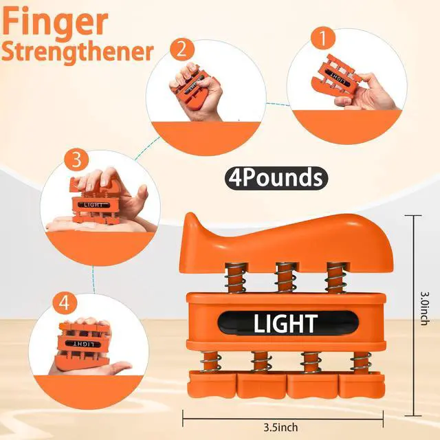 Alt view image 4 of 6 - Grip Strength Trainer, Finger Strength Trainer for Grip Strength Training for Fingers, Wrists, and Hands for Home, Office, Gym, Climbing, Athletes, Musicians, and Therapy