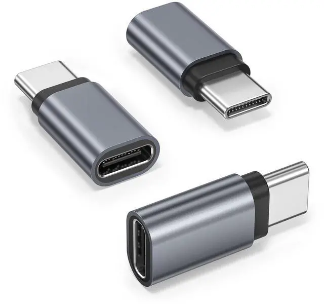 Main image of USB Type C Extender Adapter 3Pack,100W PD USBC Male to Female Extension Converter,40Gbps USB4 Thunderbolt 4 3 Extended Connector for iPhone 17 17e 16 Pro,MacBook,Otterbox Case,Samsung S26