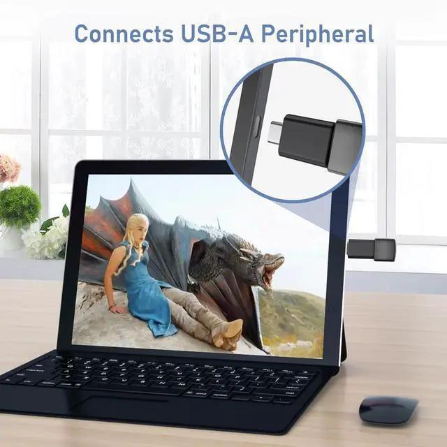 Alt view image 5 of 7 - USB C to USB Adapter 3Pack,USB C Male to USBA 3.0 Female Adapter,Type C Thunderbolt 4 OTG Converter for Apple MacBook Pro,iPad Air,Microsoft Surface Go,Samsung Galaxy S26,iPhone 17 17e 16