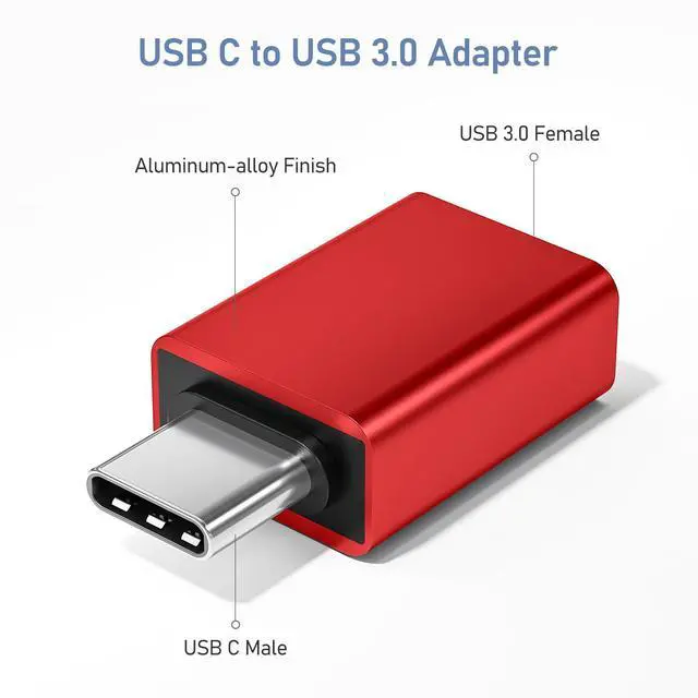 Alt view image 2 of 7 - USB C to USB Adapter 3Pack,USBC Male to USB 3.0 Female Converter
