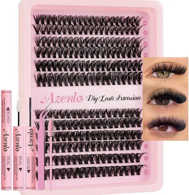 Main image of Lash Extensions 40D+60D Cluster 240pcs DIY Wispy Lash Clusters 10-16mm Eyelash Clusters for Beginners At Home Individual Thin Band Lash Kit (40D+60D Kit)