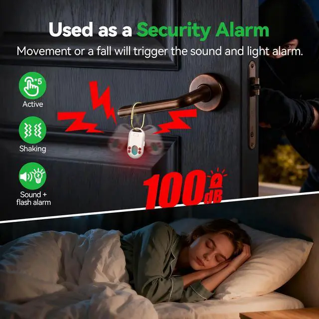 Alt view image 5 of 7 - 3-in-1 Air Tracker Tag 4-Pack (iOS Only), Rechargeable Smart Bluetooth Tracker, 100dB Alarm & Hidden Camera Detection, Compatible with Apple Find My, Item Finder for Keys, Luggage, Wallet, Pet