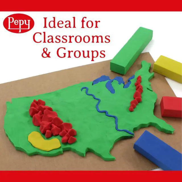 Alt view image 4 of 5 - Reusable and Non-Drying Oil-Based Plasticine Modeling Clay, Primary Colors, 1 Pound, Sulfur-Free & Non-Toxic, Great for Kids, Beginners, and Artists, Perfect for Arts and Crafts Projects