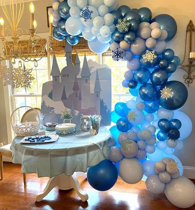 Alt view image 3 of 7 - Blue Balloons Metallic Blue Balloon, 60Pcs 12Inch Chrome Blue Balloons Kit Macaron Light Pearl Navy Blue Latex Balloons for Birthday Wedding Party Decoration
