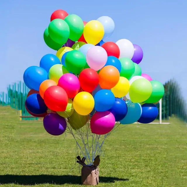 Alt view image 4 of 7 - Balloons Assorted Colors Rainbow Decorations 100 Pack 12 inch Round Bright Latex Colorful Balloons for Birthday Baby Shower Wedding Party Birthday Decorations Supplies Arch Garland