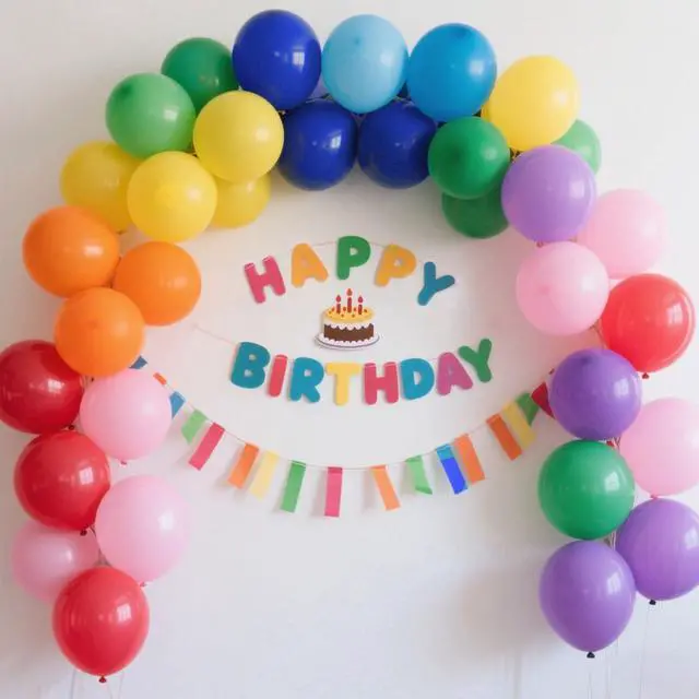 Alt view image 5 of 7 - Balloons Assorted Colors Rainbow Decorations 100 Pack 12 inch Round Bright Latex Colorful Balloons for Birthday Baby Shower Wedding Party Birthday Decorations Supplies Arch Garland