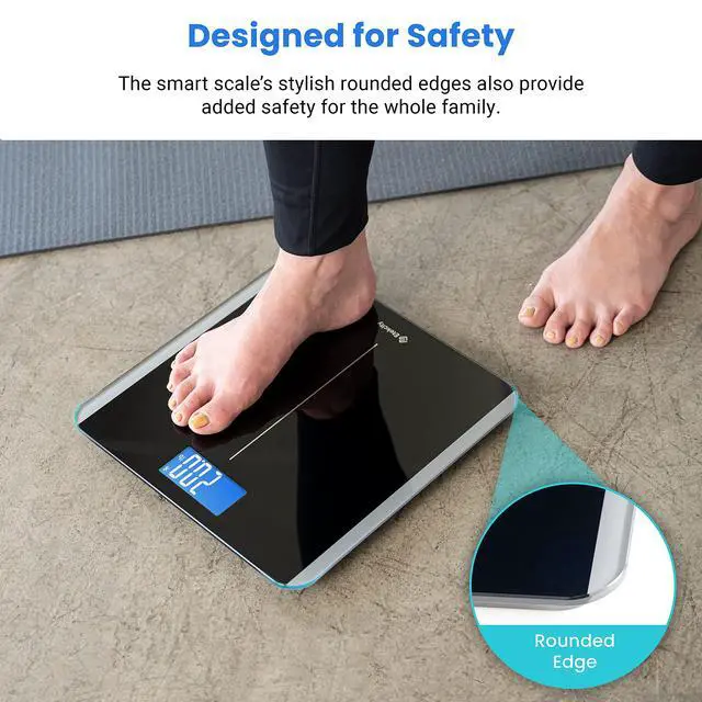 Alt view image 4 of 7 - Smart Digital Bathroom Scale for Body Weight and BMI, Black