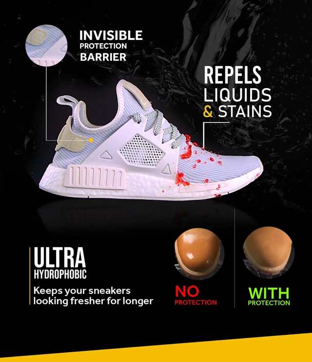 Alt view image 4 of 7 - Shoe Protector Spray - Rain & Stain Waterproof Nano Protection for Sneaker, Leather, Nubuck, Suede & Canvas