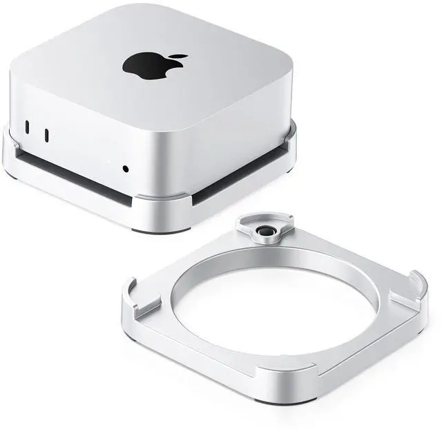 Main image of Stackable Mac mini Stand - Modular Interlocking Design, 360° Ventilation & Premium ABS Silver Finish, Space-Saving Stand for M4 or M4 Pro Mac mini-ST02