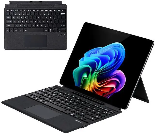 Main image of Microsoft Surface Pro Keyboard for 11/10/9/8/X, 13" Ultra-Thin Detachable Bluetooth Type Cover with 7-Color Backlit, Multi-Touch Trackpad & Pen Holder