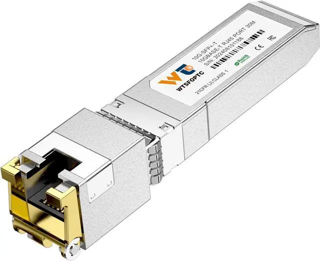 Main image of 10Gb SFP+ to RJ45 Transceiver, 10Gbase-T Copper SFP Ethernet Module