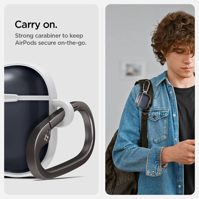 Alt view image 4 of 7 - Ultra Hybrid Classic C1 for AirPods 5 / AirPods 4 Case (2026/2024) Retro Design Inspired by Apple iMacG3, Case Cover with Carabiner Key Chain, Graphite