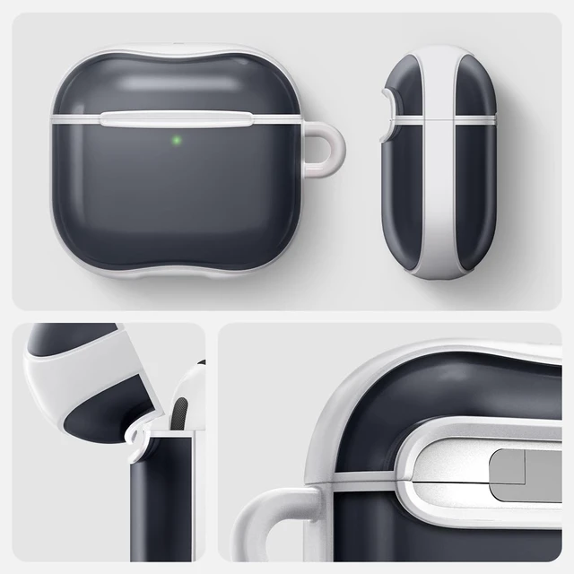 Alt view image 7 of 7 - Ultra Hybrid Classic C1 for AirPods 5 / AirPods 4 Case (2026/2024) Retro Design Inspired by Apple iMacG3, Case Cover with Carabiner Key Chain, Graphite