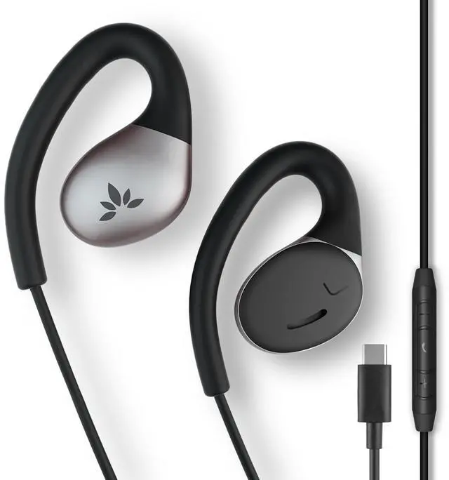 Main image of Avantree Resolve USB-C Wired Open-Ear Earbuds w/Mic & Over-Ear Hook