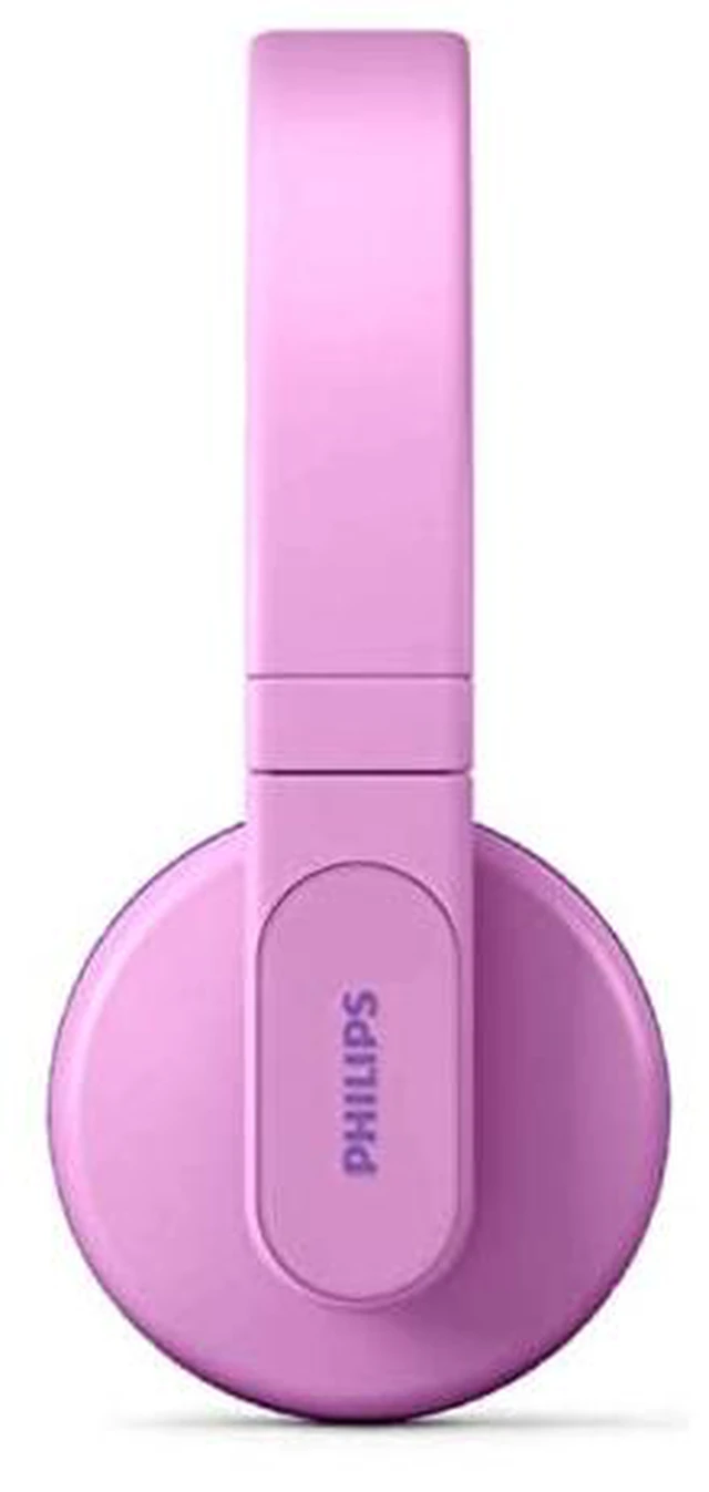 Alt view image 3 of 7 - K4206 Kids Wireless On-Ear Headphones, Bluetooth + Cable Connection, 85dB Limit for Safer Hearing, Built-in Mic, 28 Hours Play time, Parental Controls via Headphones, pink