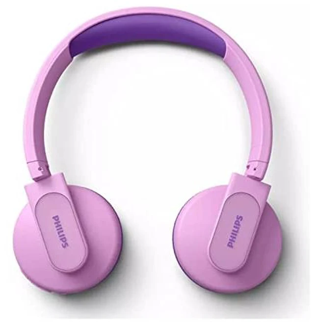 Alt view image 6 of 7 - K4206 Kids Wireless On-Ear Headphones, Bluetooth + Cable Connection, 85dB Limit for Safer Hearing, Built-in Mic, 28 Hours Play time, Parental Controls via Headphones, pink