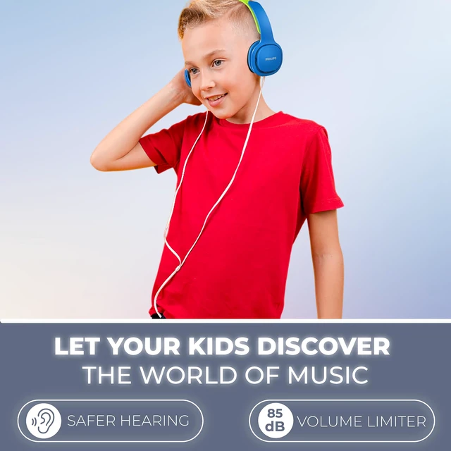 Alt view image 6 of 7 - Kids Headphones with Cord, On-Ear Wired Headphones for Kids with Comfortable Fit & Clear Stereo Sound, 85dB Volume Limiter Headset for School/Tablet/iPad/Kindle, Ideal for Boys & Toddlers