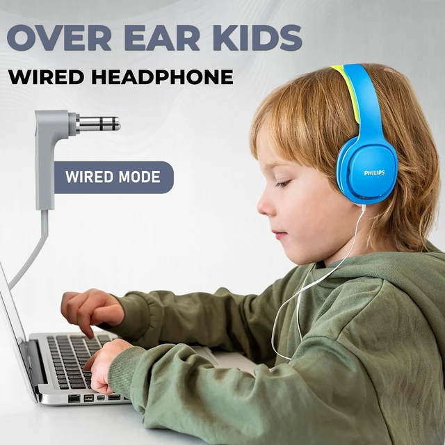 Alt view image 5 of 7 - Kids Headphones with Cord, On-Ear Wired Headphones for Kids with Comfortable Fit & Clear Stereo Sound, 85dB Volume Limiter Headset for School/Tablet/iPad/Kindle, Ideal for Boys & Toddlers