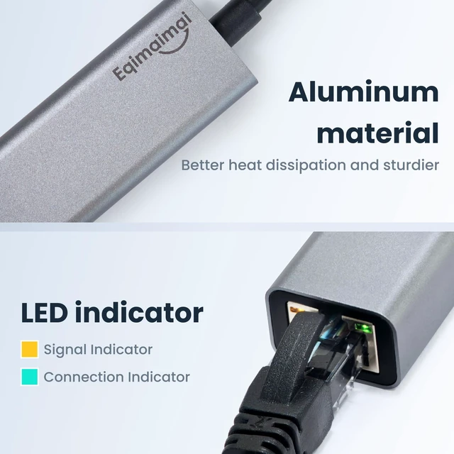 Alt view image 7 of 7 - USB Ethernet Adapter 2-Pack,2Pcs USB A to Ethernet Gigabit Network Adapter Compatible with Windows, MacOS, Linux, and More USB A to RJ45 with 1000MBPS (2*USBA to RJ45)
