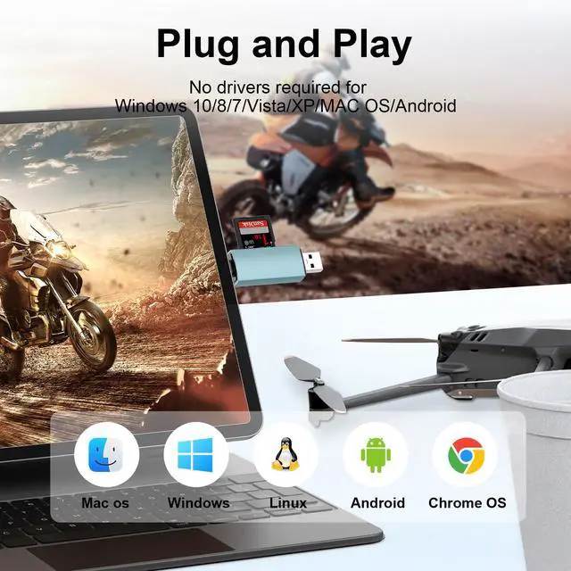 Alt view image 5 of 7 - SD Card Reader USB C for Samsung Galaxy S26 S25 Ultra FE S25+ S24,Laptop,PC